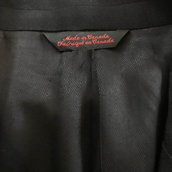 MEZZROW MEN'S BLACK 100% WOOL SUIT JACKET SIZE T44 - Picture 5 of 7